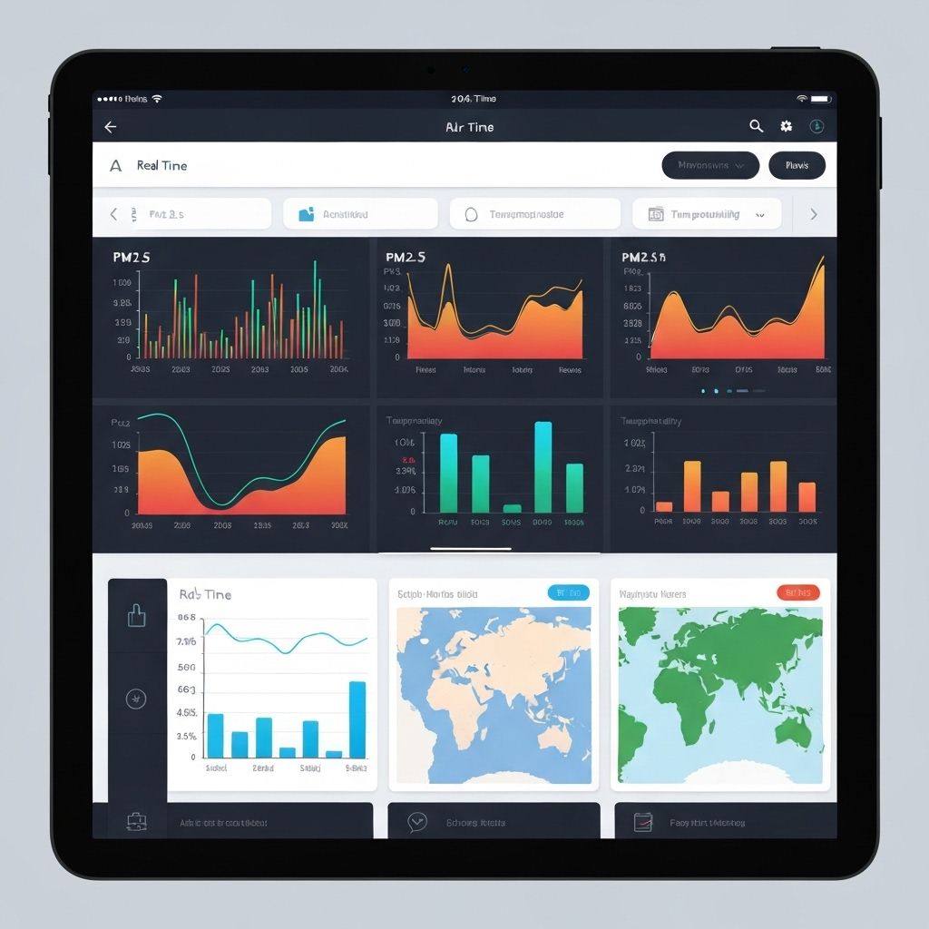 Real-time Air Quality Monitoring Dashboard Interface